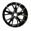 19x8.5" RS6 Performance Style Alloy Wheels Black Polished