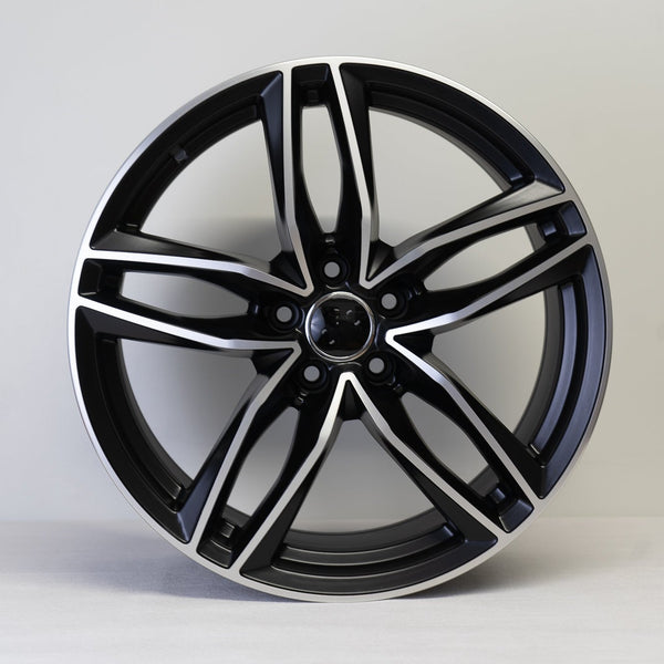 19x8.5" RS6 C Style Alloy Wheels Matt Black