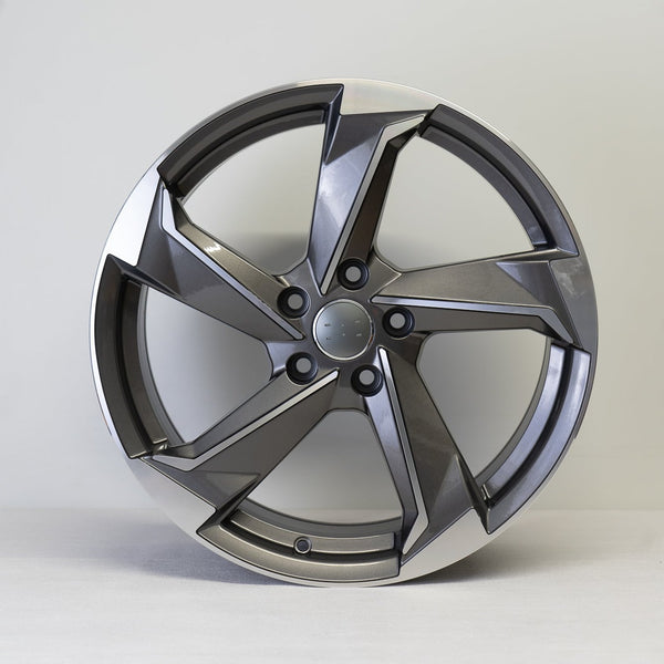 18x8" A9 Concept Rotor Style Alloy Wheels Gunmetal Machined