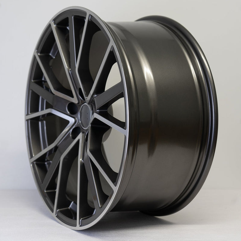 19x8.5" RS6 Performance Style Alloy Wheels Satin Graphite Machined