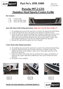 Porsche Carrera 997.2 GTS - Front Grille Set - Black finish (2009 to 2012)