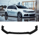 Gloss Black Front Bumper Lip Splitter Valance - VW Golf MK6 GTI R 2008-2014 OMI ALLOY WHEELS