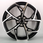 20x9" Audi 2024 Audi SQ8 Style alloy wheel in black machined, 5x112 - front face