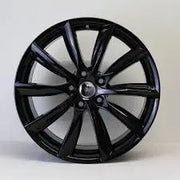 19x8.5" Tesla Model S Style alloy wheel in gloss black, 5x120 - front face