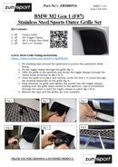 BMW M2 Gen 1 (F87) - Outer Grille Set - Black Finish (2016 - 2018)