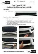 Ford Focus ST Mk3 - Lower Grille - Black finish (2011 to 2014) Omi Grille