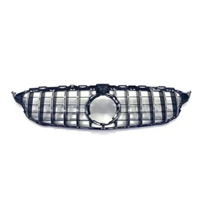 Mercedes C Class W205 AMG GT-R Panamericana Style Front Grille - Black / Chrome (2019 - 2021)