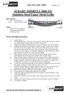 Subaru Impreza STi 2008 MY - Top Grille - Silver finish (2008 to 2010)