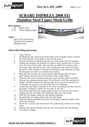 Subaru Impreza STi 2008 MY - Top Grille - Silver finish (2008 to 2010) Omi Grille