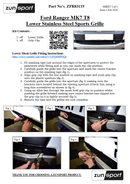 Ford Ranger MK7 (T8) - Lower Grille - Black Finish (2019 - )