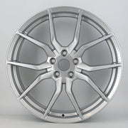 19x8" Ford Focus RS Style alloy wheel in silver, 5x108 - front face