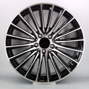 18x8" Mercedes Mercedes AMG Sport Style alloy wheel in black machined, 5x112 - front face