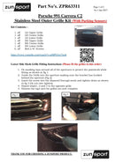 Porsche 991 Carrera C2 - Outer Grille Set (With Parking Sensors) - Silver Finish (2011 - 2015)