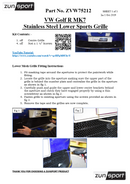 VW Golf R MK7 - Lower Grille - Black Finish (2012 - 2015)