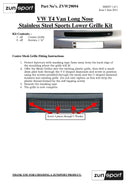 Volkswagen T4 Lower Grille - Silver finish (1993 to 2003) Omi Grille