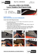 Mercedes AMG C63 (W205) - Front Grille Set - Black Finish (2016 - 2018)