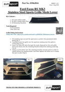 Ford Focus RS MK3 - Lower Grille - Silver finish (2016 to 2018) Omi Grille