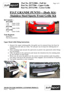 Grande Punto (Body Kit) -Full Grille Set - Black finish (2006 to 2009) Omi Grille
