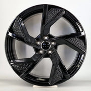 18x8" Audi 2020 RS6 Performance Style alloy wheel in gloss black, 5x112 - front face