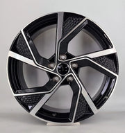 20x9" Audi 2020 RS6 Performance Style alloy wheel in black machined, 5x112 - front face