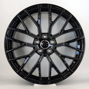 19x8.5" Audi 2021 Audi R8 V10 Style alloy wheel in gloss black, 5x112 - front face