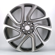 22x9.5" Range Rover Range R Style alloy wheel in gunmetal machined, 5x120 - front face