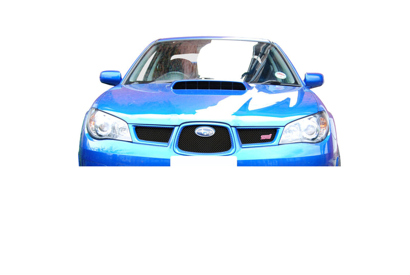 Subaru Impreza Hawkeye - Front Grille Set with Full Lower Grille - Black finish (2006 to 2007)