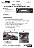 Ford Focus ST 08MY - Lower Grille - Silver finish (2008 to 2010)