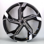 20x9" Audi Audi RS6 C Style alloy wheel in black machined, 5x112 - front face