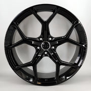 18x8" Audi RS6 Style alloy wheel in gloss black, 5x100 - front face