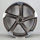 22x9.5" Audi R8 V10 Style Alloy Wheels — Silver Gunmetal Machined Face — OEM Style for Audi | OMI Wheels UK Ireland