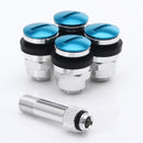 Set of Flat aluminum air valves JR v1 - BLUE — JR Wheels genuine accessory | OMI Wheels