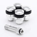 Set of Flat aluminum air valves JR v1 - SILVER — JR Wheels genuine accessory | OMI Wheels