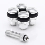 Set of Flat aluminum air valves JR v1 - SILVER — JR Wheels genuine accessory | OMI Wheels