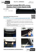 Porsche Cayman/Boxster 981 GTS - Centre Grille - Black finish (2014 to 2016)