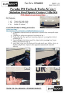 Porsche 991 Turbo And Turbo S Gen 1 - Centre Grille Set (ACC) - Black Finish (2013 to 2015)