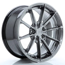17x8" JR Wheels JR37 Alloy Wheels 5x114.3 ET40 Hyper Black — Per Wheel