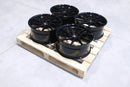 19x85" JR Wheels Complete Sets Alloy Wheels 5x112 ET40 Black — Per Wheel