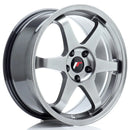 18x8" JR Wheels JR3 Alloy Wheels 5x114.3 ET40 Hyper Black — Per Wheel
