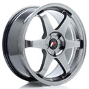 18x8" JR Wheels JR3 Alloy Wheels 5x114.3 ET40 Hyper Black — Per Wheel