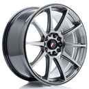 18x85" JR Wheels JR11 Alloy Wheels 5x114.3 ET30 Hyper Black — Per Wheel