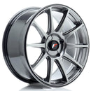 18x85" JR Wheels JR11 Alloy Wheels 4x100 ET30 Hyper Black — Per Wheel