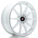 18x75" JR Wheels JR11 Alloy Wheels 5x100 ET35 White — Per Wheel
