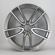 20x8.5" Mercedes Mercedes AMG Twist Style alloy wheel in gunmetal machined, 5x112 - front face