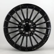 18x8" Mercedes Mercedes AMG V-Spoke Style alloy wheel in gloss black, 5x112 - front face