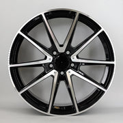 19x8.5" Mercedes Mercedes E63 S AMG Style alloy wheel in black machined, 5x112 - front face