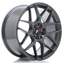 18x85" JR Wheels JR18 [Flow Formed] Alloy Wheels 5x112 ET45 Hyper Gray — Per Wheel