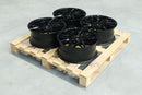 18x7.5 inch JR Wheels Complete Sets alloy wheels 4x100 Black cast — OMI Wheels