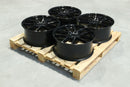 20x8.5 inch JR Wheels Complete Sets alloy wheels 5x115 Black flow formed — OMI Wheels