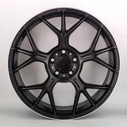 19x8.5" Mercedes design 470 Style alloy wheel in black polished, 5x112 - front face